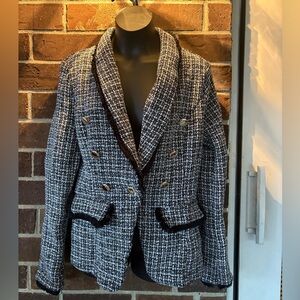 • SHEIN Black and White Tweed Blazer New Without Tags